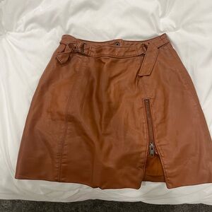 Free people leather skirt